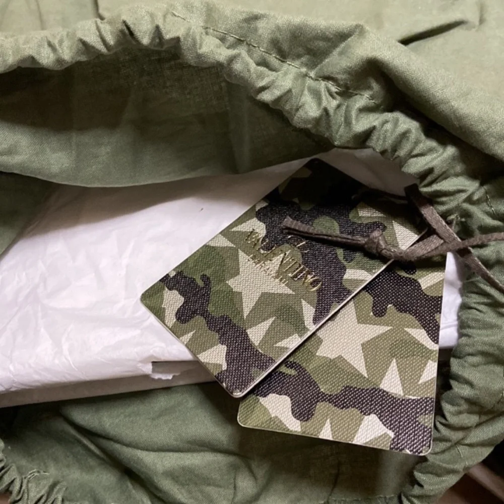 Valentino Star Camo Print Leather Document Case